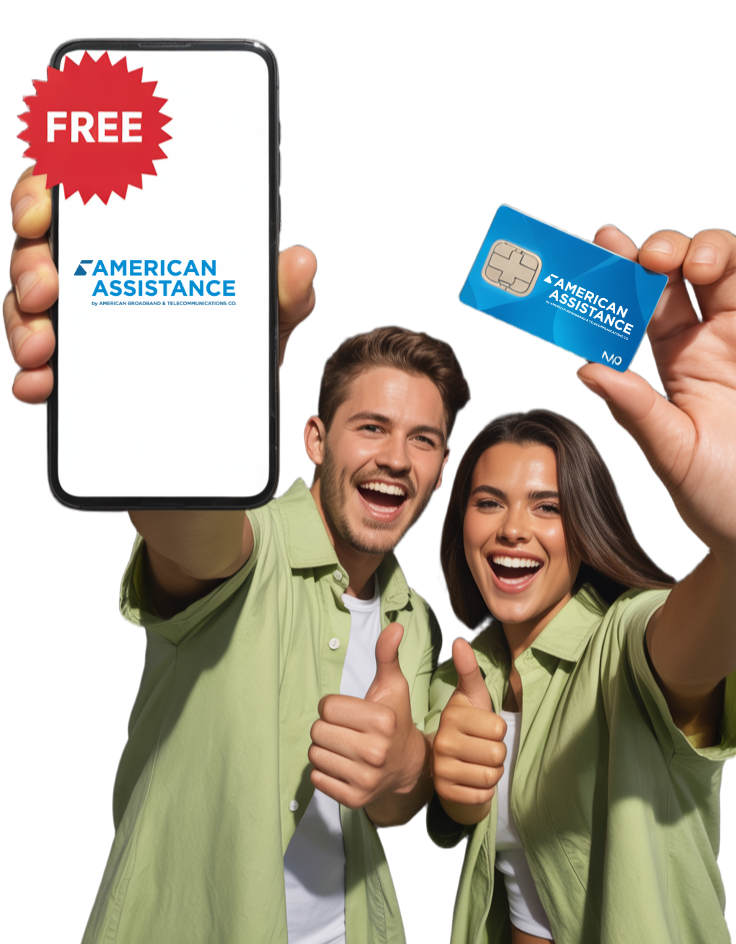 People holding a free smartphone